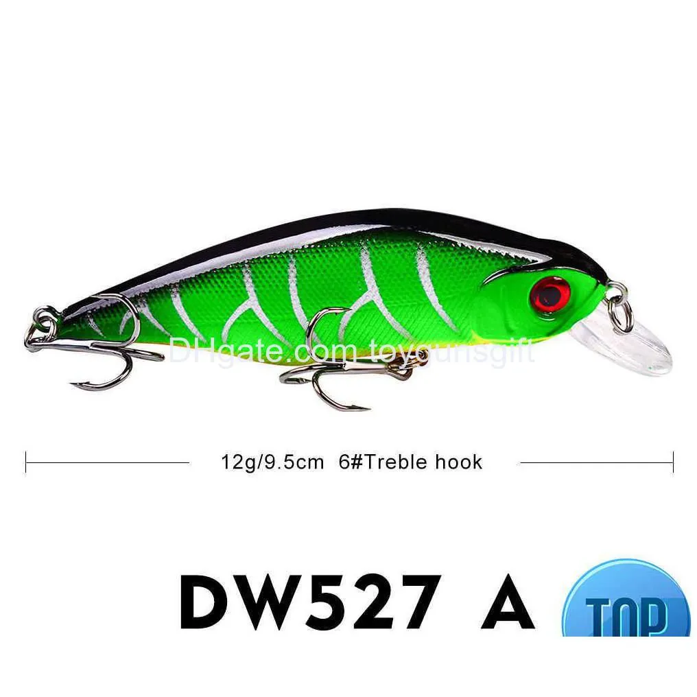 1 pcs new design pesca wobbling fishing lure 12g 9.5cm sinking minnow isca artificial baits for bass perch pike trout