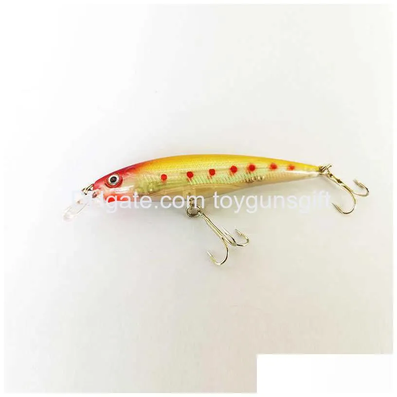1 pcs 13g 11cm minnow fishing lures 3d eyes topwater floating laser aritificial fishing wobblers crank bait plastic baits pesca