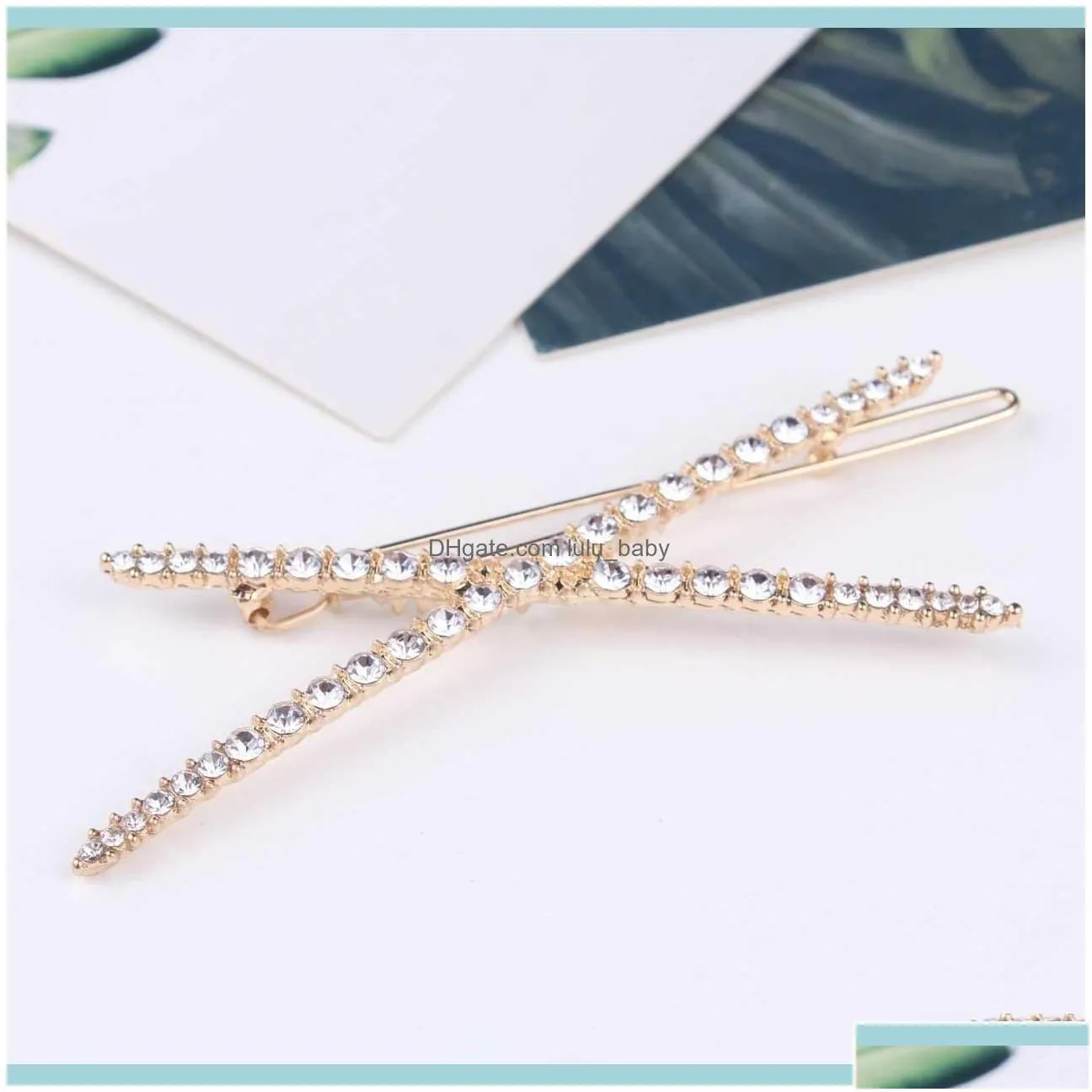 Headbands Jewelry1/12 Pcs Rhinestones Clip For Women Aessories Crystal Clips Girls Barrette Pins Hair Jewelry Headdress Drop Delivery 2021