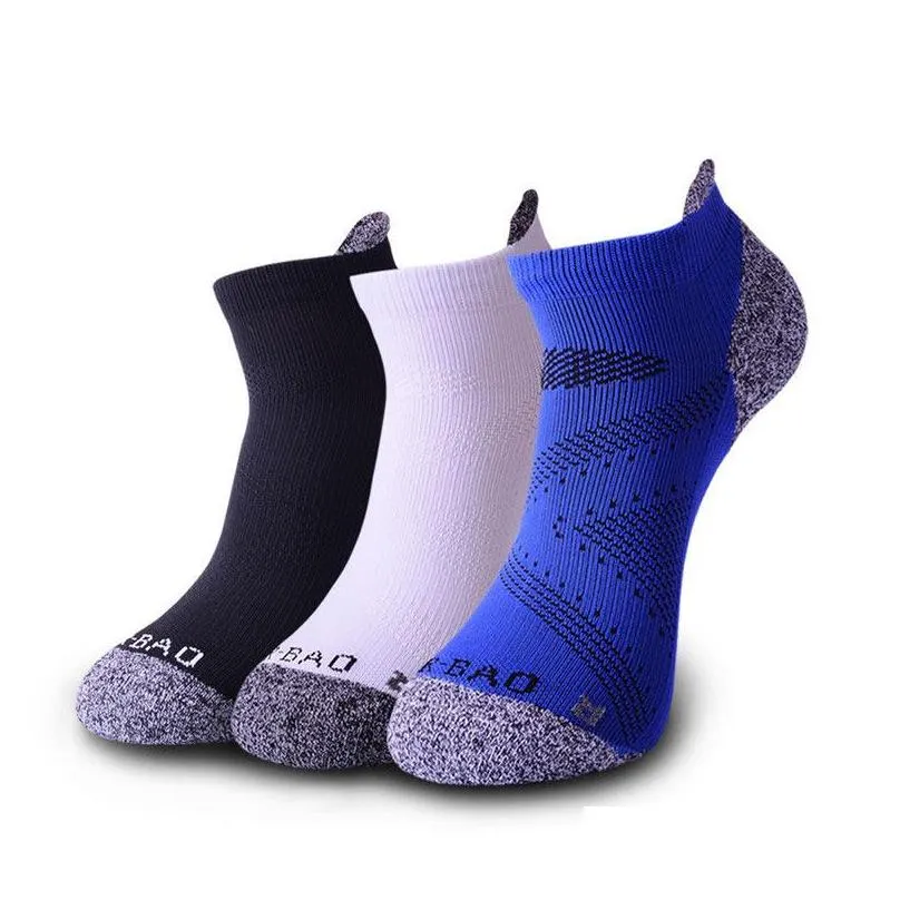 Professional outdoor sports running socks moisture-absorbing quick-drying terry-loop hosiery sports fitness compression socks for men and