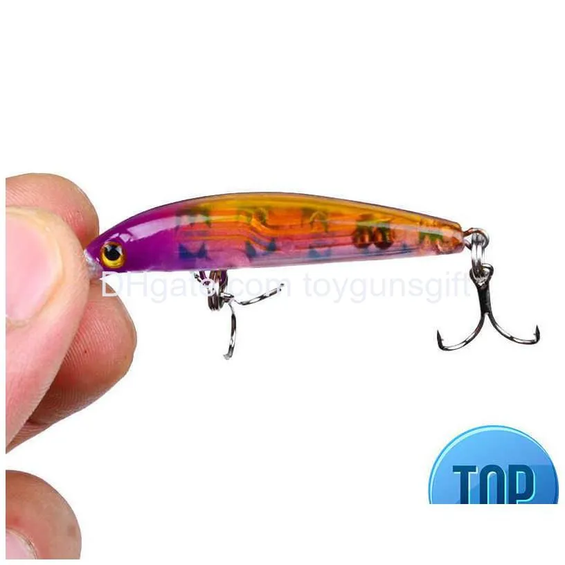 1 pcs 7cm/3.9g bend minnow fishing lure hard bait aritificial wobblers fishing tackle big crankfish bait plastic lure 4 colors