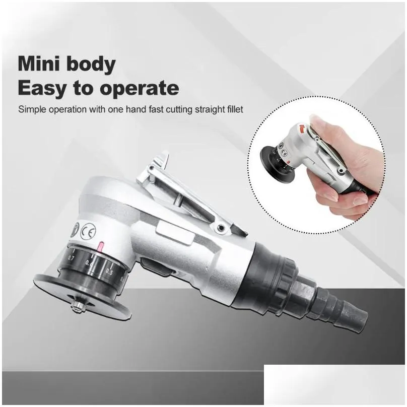 pneumatic tools mini portable beveling chamfering machine 45 degree arc with air inlet trimming deburring linear easy operate tool