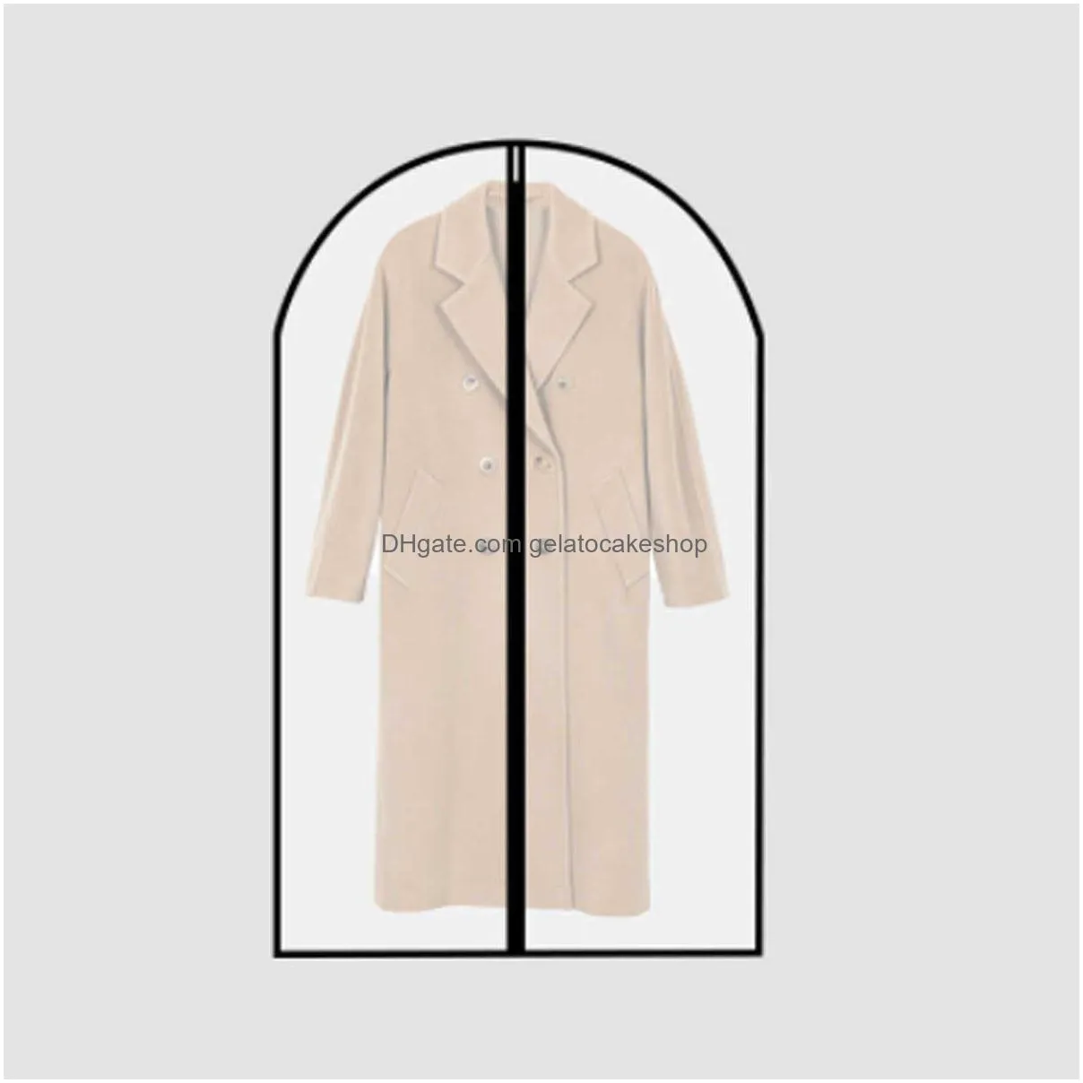  peva dress clothes cover long dress suit jacket white transparent hanging dust cover home wardrobe clothes storage bag