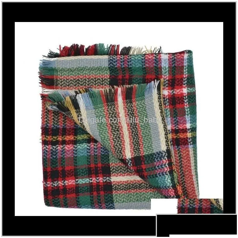 Wraps Hats Scarves Gloves Fashion Aessories Drop Delivery 2021 Baby Girls Winter Plaid Cloak Kids Shawl Scarf Poncho Cashmere Cloaks