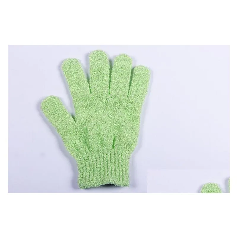 exfoliating gloves skin body bath shower loofah nylon mittens scrub massage spa bath finger gloves 