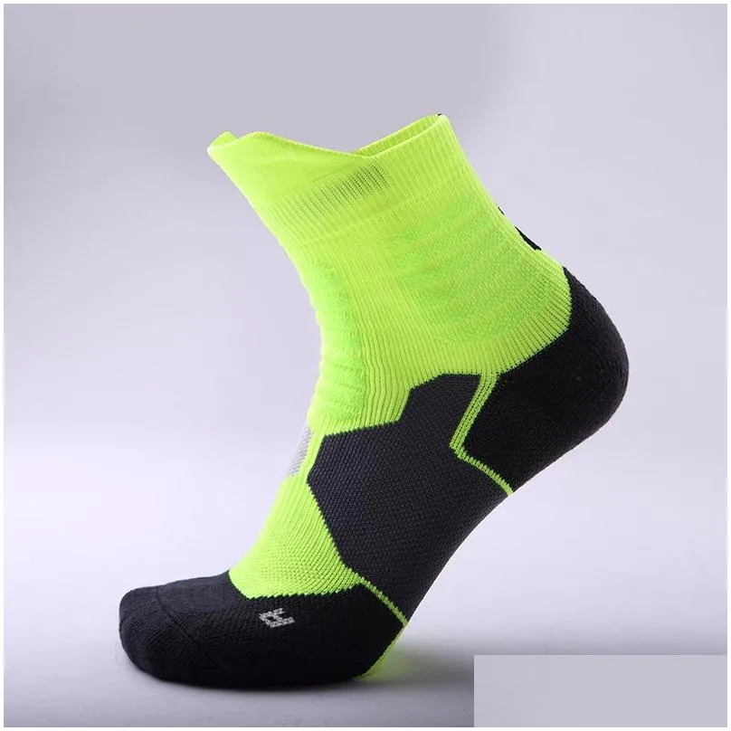 Male and female elite basketball socks anti-skid breathable sweat absorption sports socks thickened towel bottom middle tube socks