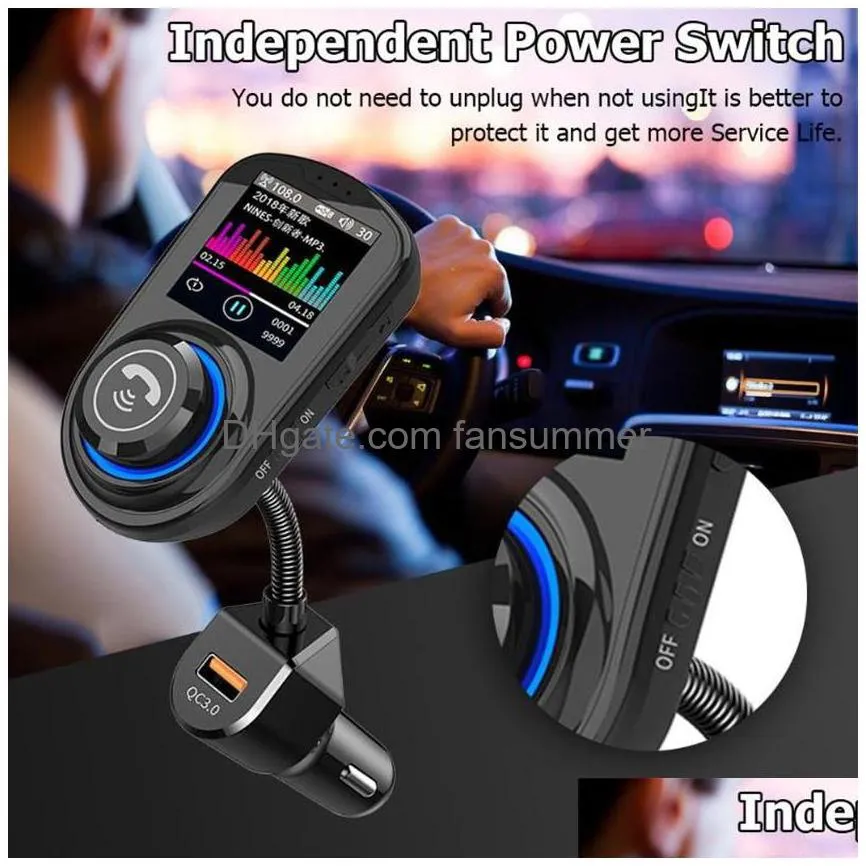 g45 bluetooth hands-free car kit with qc3.0 usb port  fm transmitter support tf card mp3 music player vs bc06 t10 t11 x5 g7 cars