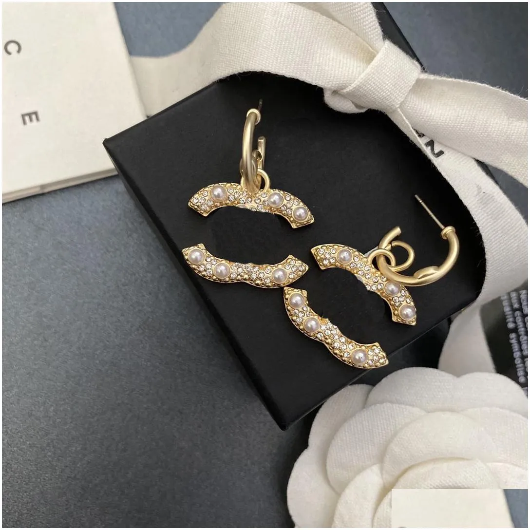 designer love earrings crystal diamond pearl stud jewelry classic love family wedding party earring fashion women sweet jewelry