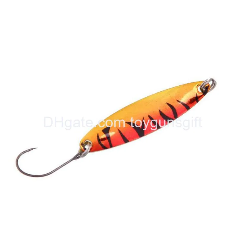 1pcs metal spoon hard fishing lure artificial wobblers for trolling trout spoon bait bass pike with single hook 3.5g-5g