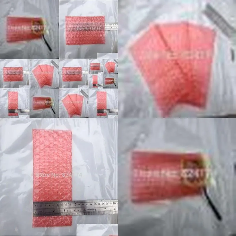 wholesale wholesale-9x17cm 200pcs bubble envelopes wrap bags/ anti-static pouches/ red color pe mailer packing bag 