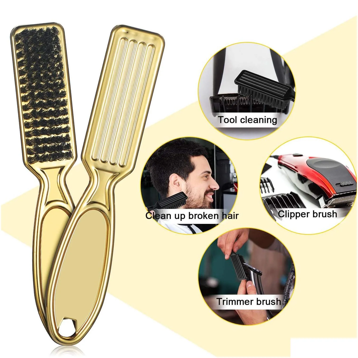 Hair Brushes Clipper Blade Cleaning Brush Nylon Nail Trimmer Barber Tool Gold Drop Delivery 2022 Lulubaby Amwgc