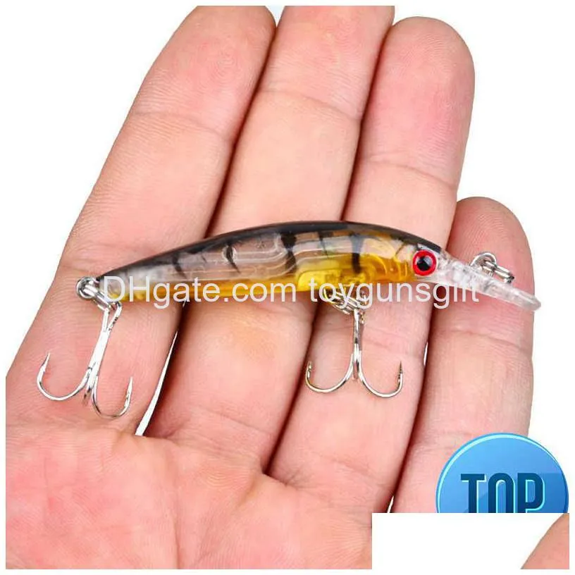 1 pcs 7cm/3.9g bend minnow fishing lure hard bait aritificial wobblers fishing tackle big crankfish bait plastic lure 4 colors