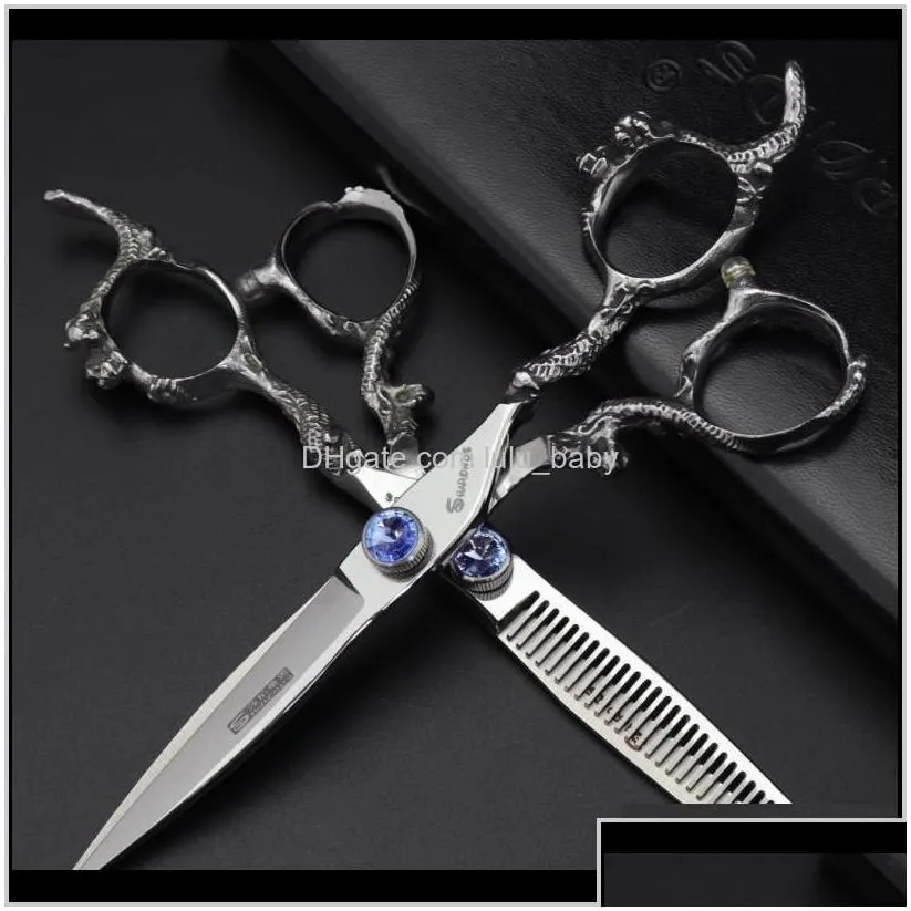 Hair Scissors Cutting Tools 6 Inch Thinning Set Barber Shop Professional Equipment