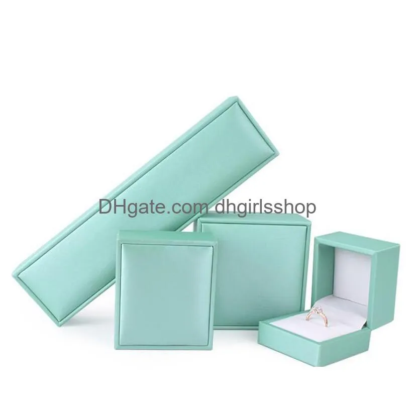 jewelry box necklace bracelet rings pu packaging display cases gifts storage organizer holder square