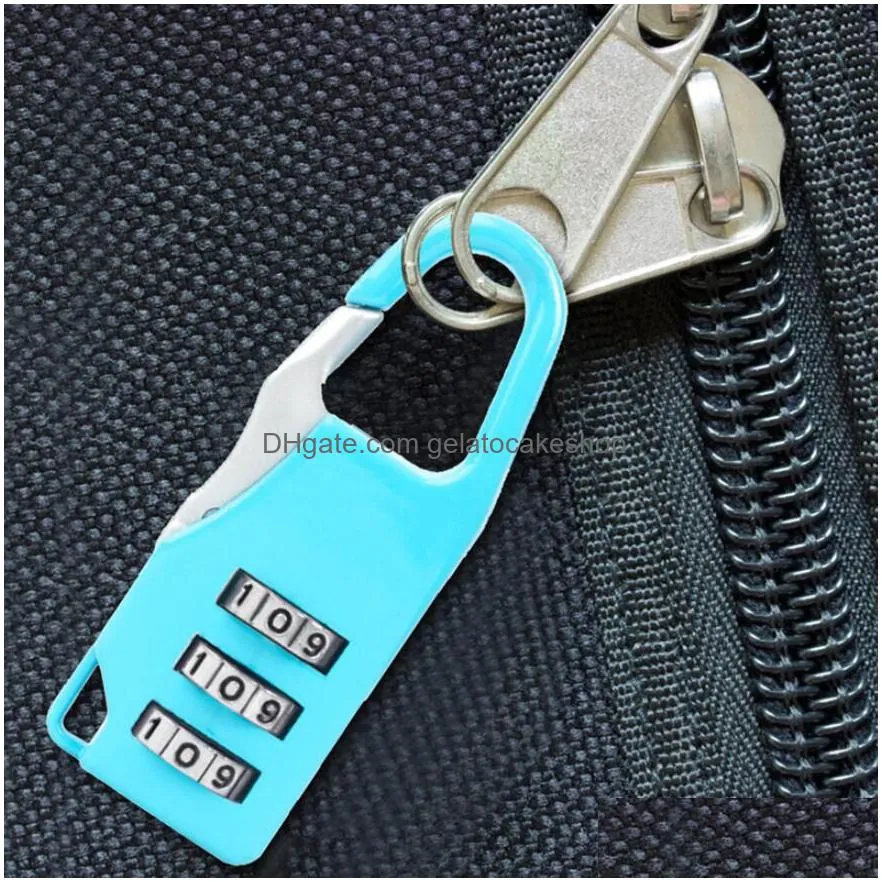 3 mini dial digit lock number code password combination padlock security travel safe lock for padlock luggage lock of gym dhs