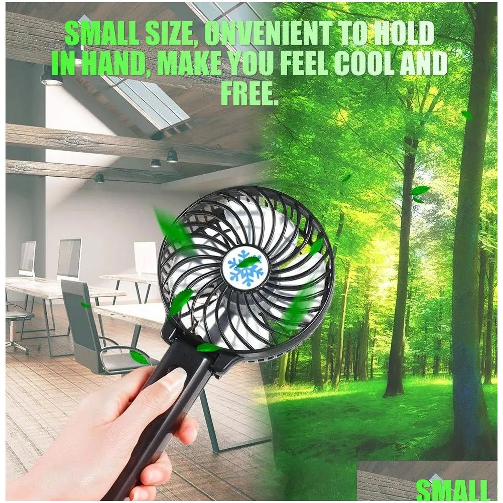 portable usb mini fan battery rechargeable foldable handle cooler cooling fans cooler for outdoor sports travel