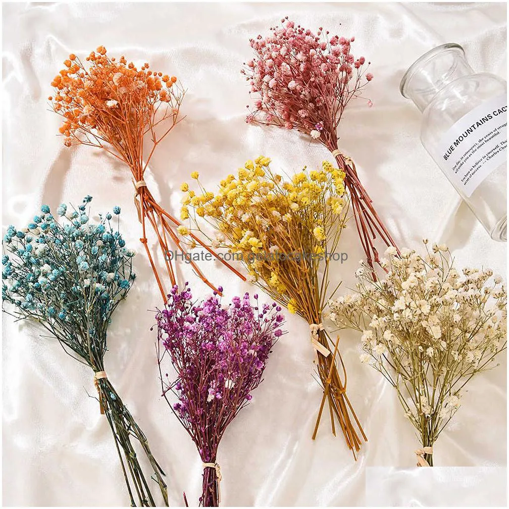  small natural dried flowers bouquet dry flowers natural dried bouquets  dried preserved flowers press home wedding decor