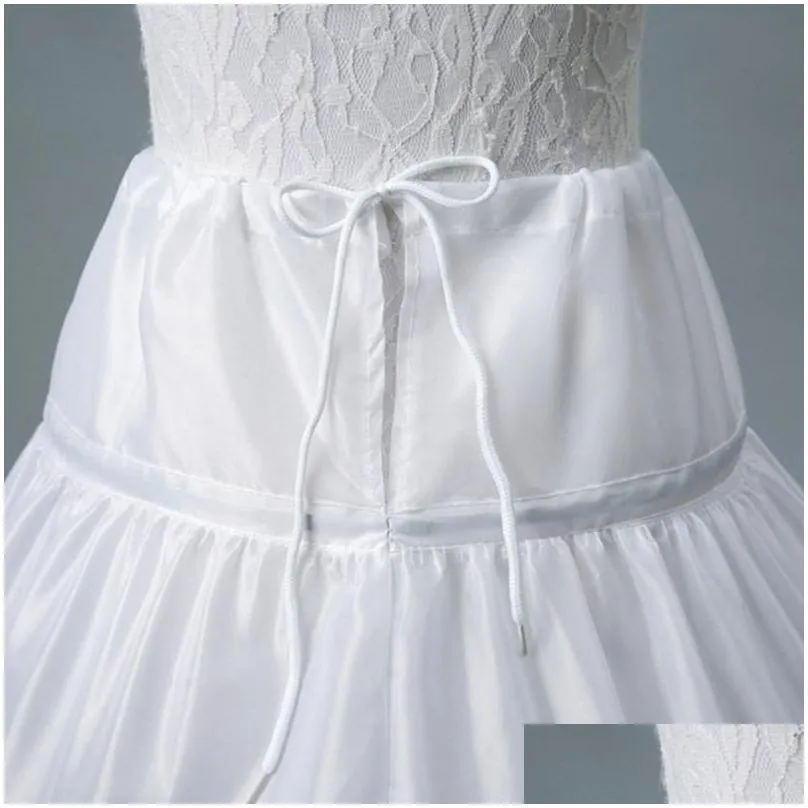 White Children Petticoats Short For Flower Girl Dress Slit Wedding Accessories Girls Kids Crinoline Underskirt