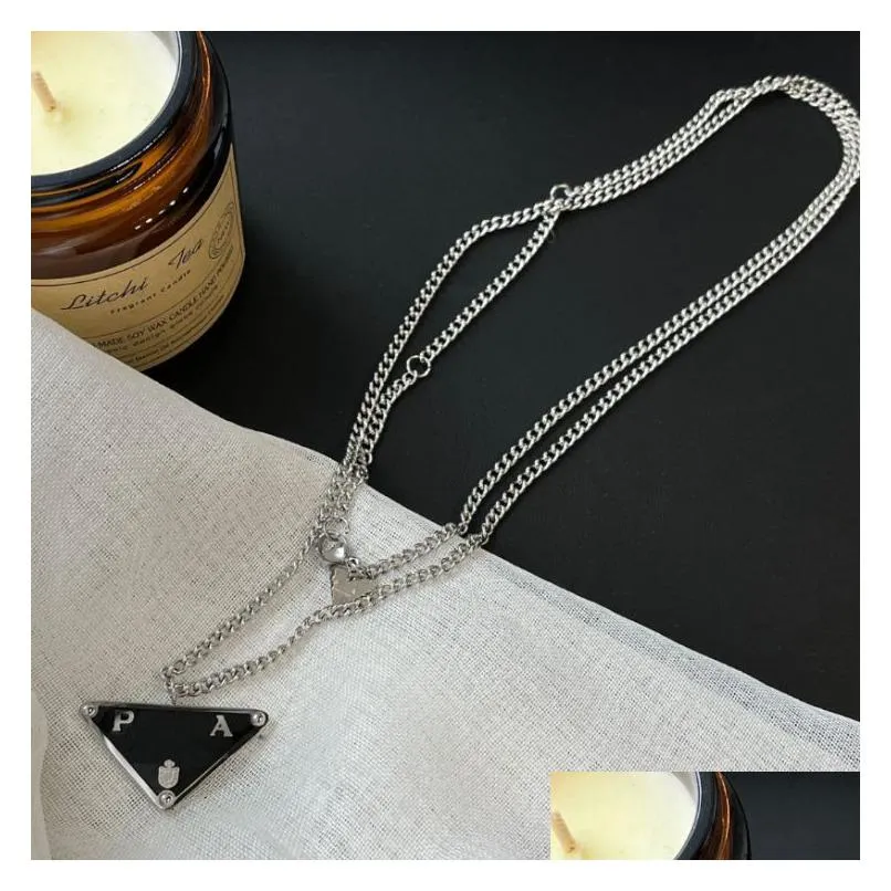 luxury designer pendant necklace womens necklace choker chain 925 silver plated quality stainless steel letter pendant necklaces for women
