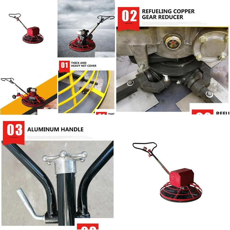 power tool sets concrete floor grinding trowel machine gasoline edger edging polisher grinder 600mm working diameter