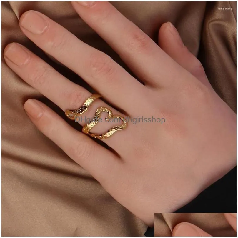 wedding rings for women octopus style ring women`s stainless steel open finger gold color geometry jewelry gift