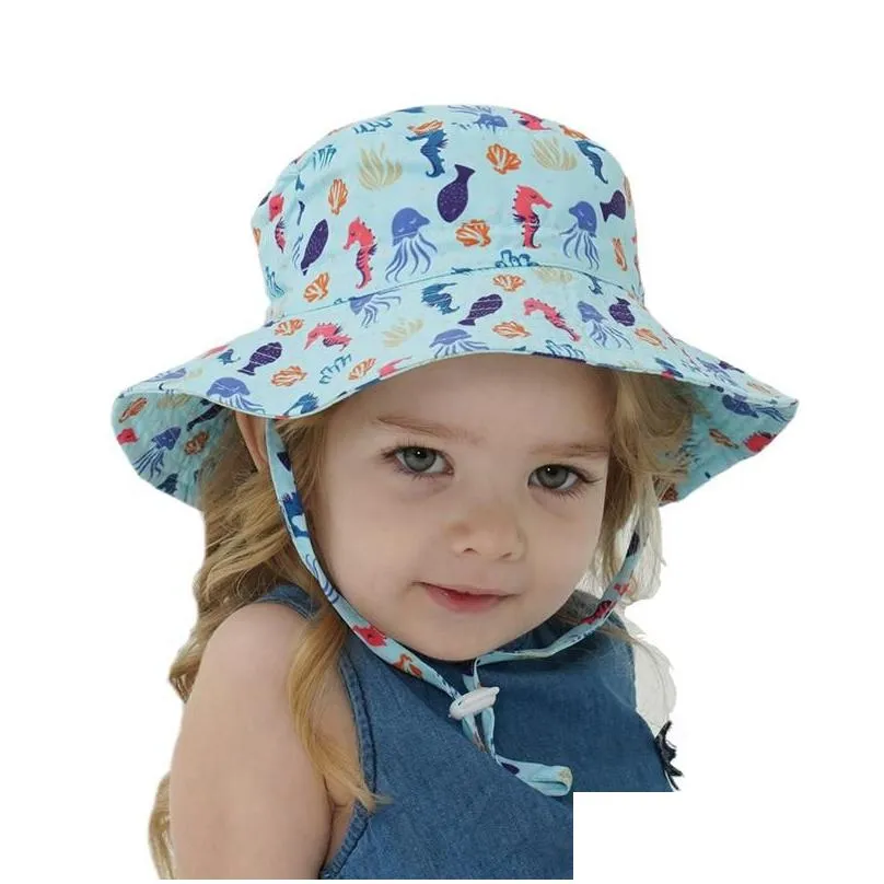  ins bucket sun hat for kids children quality floral hats 16 colors baby girls fashion grass fisherman straw hats