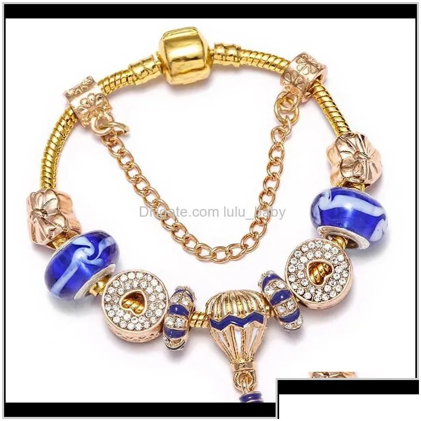 Fashion Luxury Designer Cute Lovely Key Heart Diamond Crystal Diy European Beads Bangle Bracelet For Woman Girls Rose Gold Evu0T Brace