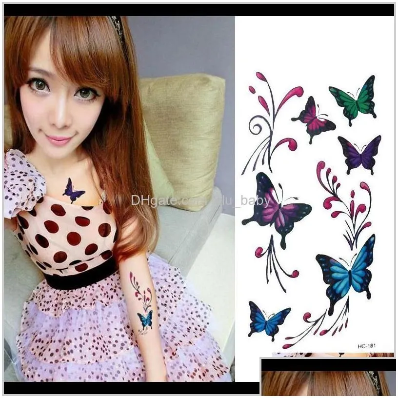 Waterproof Henna Tatoo Selfie Fake Body Sticker Colorful Butterfly 3D Stickers Art Flash Ctyfp Tattoos Q5K12