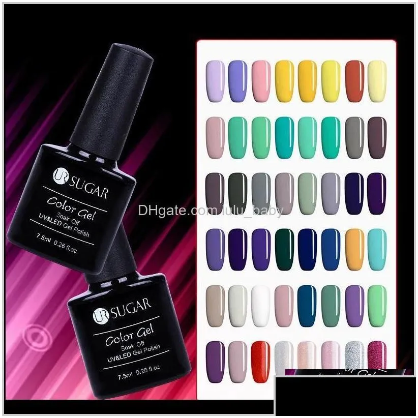 7Dot5Ml Ur Sugar Solid Color Gel Polish Uv Gel Black White Nail Art Gel Lacquer Soak Off Varnish Base Coat No Wipe Top Coat 100 Colors