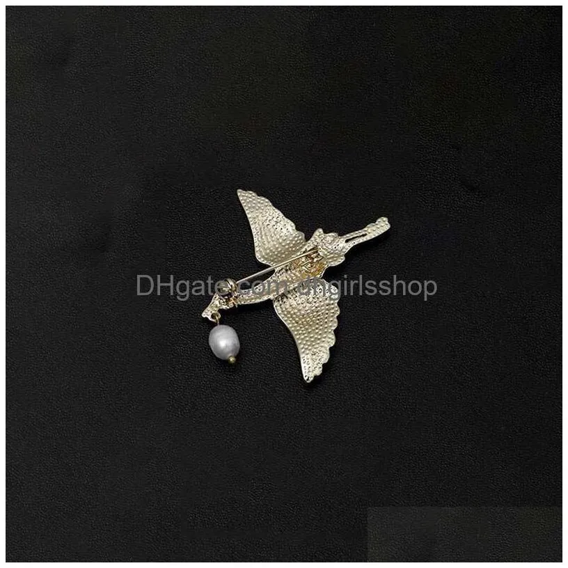 chinese style white crane bird brooches enamel pin shirt bag lapel pins badge vintage jewelry gift