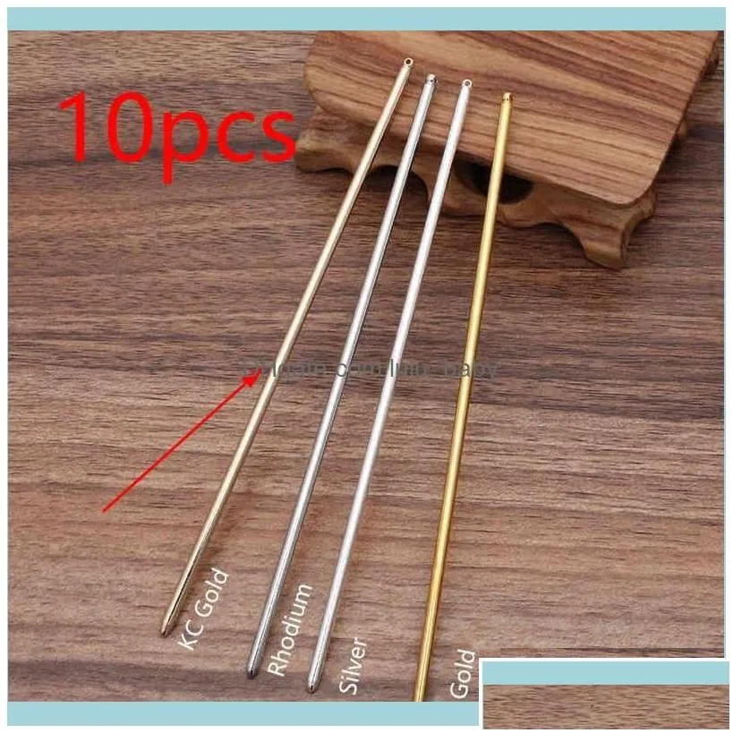 Headbands Jewelry10Pcs 125Xm Metal Iron Pins Blank Base Setting Hair Stick For Women Jewelry Bulks Findings Components Diy Aessories Drop