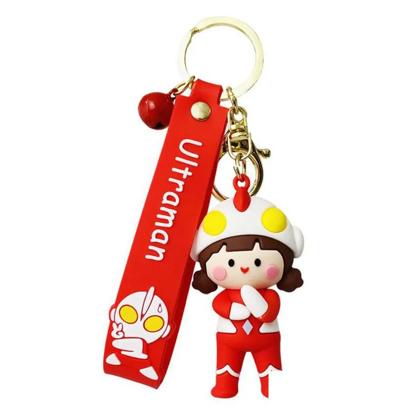 wholesale fashion keychain key chain keychains buckle lovers car handmade men women bags ultraman cartoon doll pendant accessories