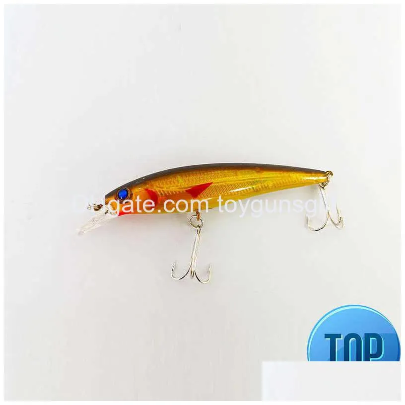 1 pcs 13g 11cm minnow fishing lures 3d eyes topwater floating laser aritificial fishing wobblers crank bait plastic baits pesca