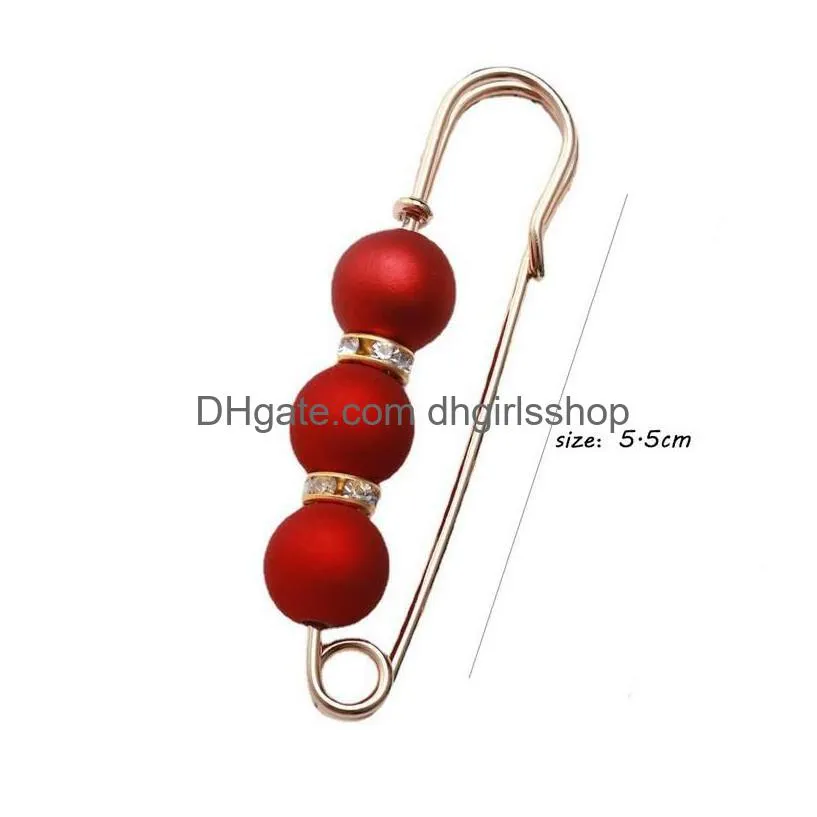 fashion big beads clothing brooches for women pearl lapel pin sweater dress brooch pins accessories