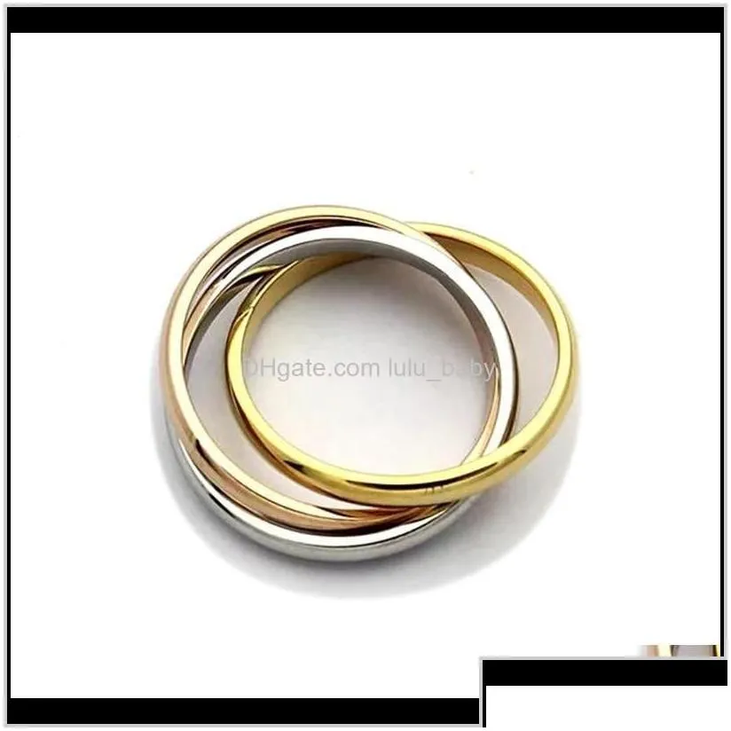 Wedding Lovers Brand Three Color Mixed Carter Love Engagement Ring Women Men With Red Box Jewelry Wmjs4 Couple Mbxa8