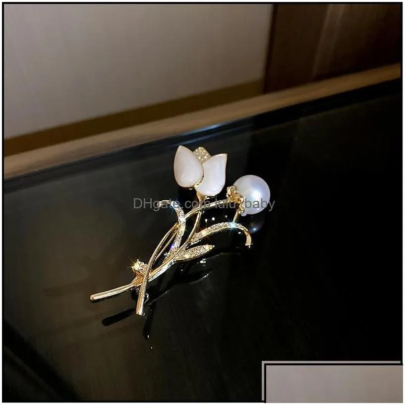 Pins Brooches Jewelry Rz044 Wheat Ear Brooch Fashion Suit Jacket Cor Personality Simple Pin Female Drop Delivery 2021 3Ffgk