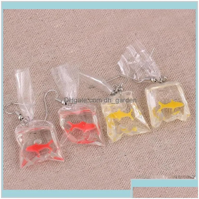 Unique Acrylic Goldfish Koi Fish Water Bag Drop Earring Fashion Earrings Christmas Gift Girl Women Jewelry Cxxzk Chandelier Vmq7X