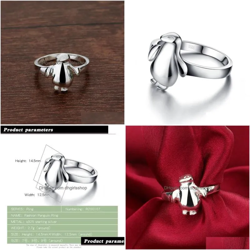 cluster rings fashion 925 sterling silver jewelry clear cubic animal motifs women ring luxury wholesale