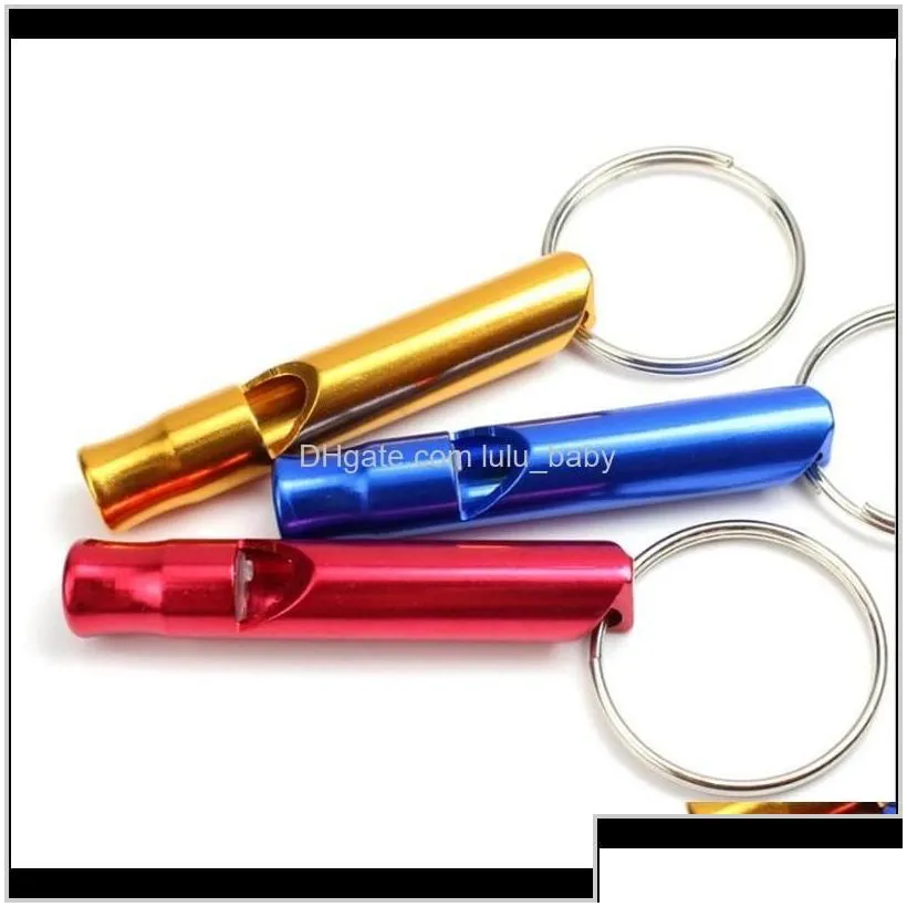 Keychains Fashion Aessoriesmix Colors Mini Aluminum Alloy Whistle Keyring For Outdoor Emergency Survival Safety Keychain Sport Camping