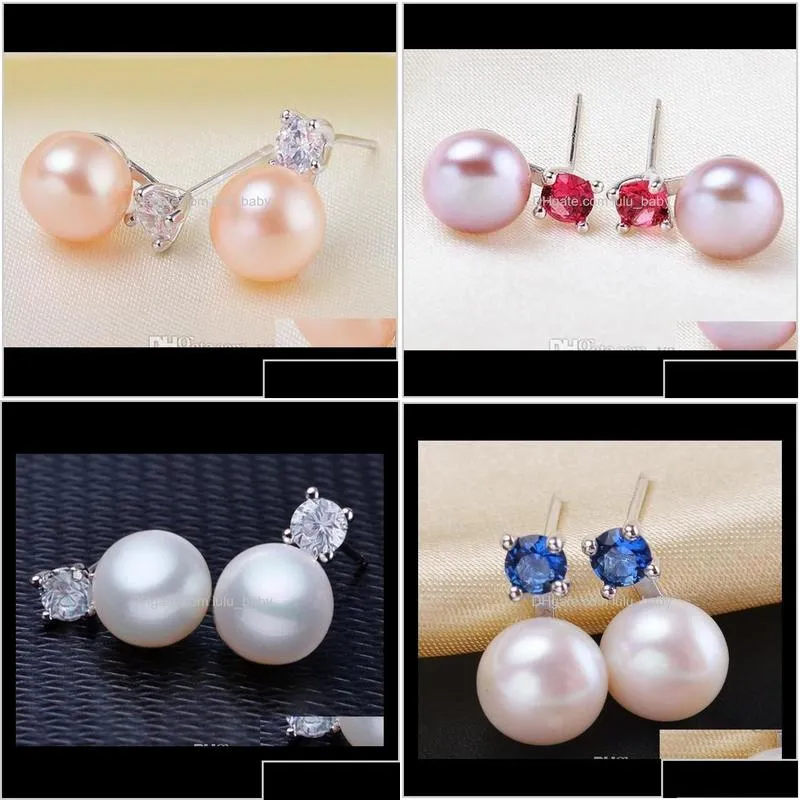 8-9Mm Natural South Sea White Pearl Earrings Ed150817Z Zgubp Stud 75Bgw