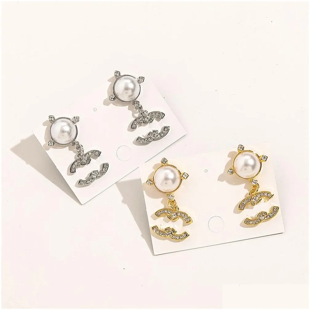 charm pearl dangle earrings design for women study earrings luxury family gifts love jewelry designer earrings stainless steel wedding jewelry