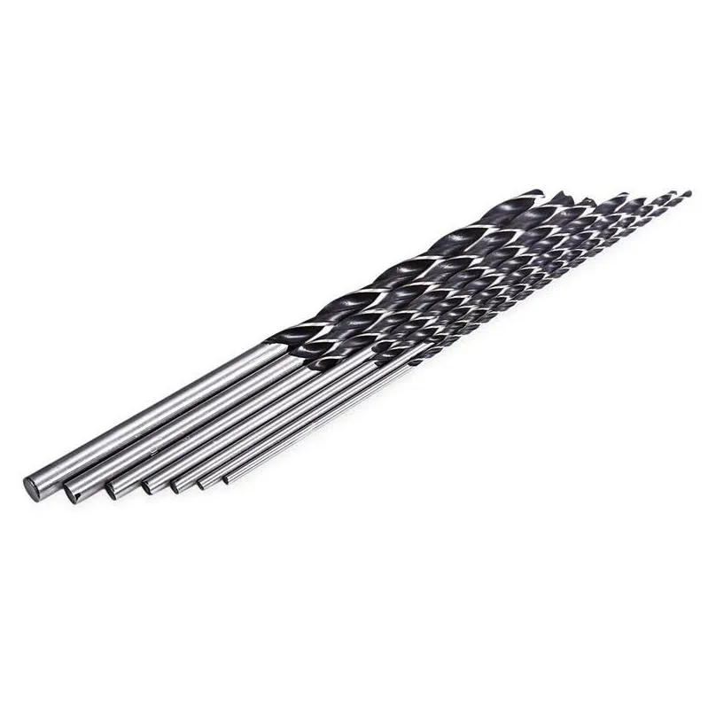 7pc x long wood drill bit set 4mm 5mm 6mm 7mm 8mm 10mm 12mm 300mm brad point professional bits