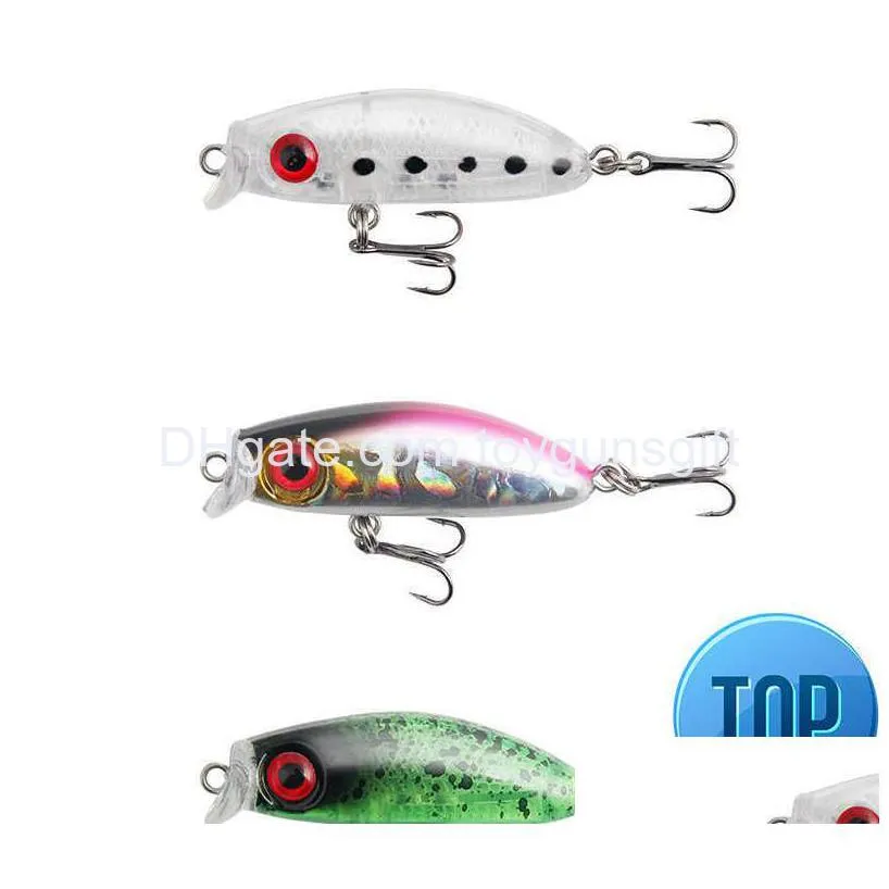 1pcs minnow fishing lure 43mm2.7g topwater hard bait wobbler jig bait crank bait carp striped bass pesca fishing tackle swimbait