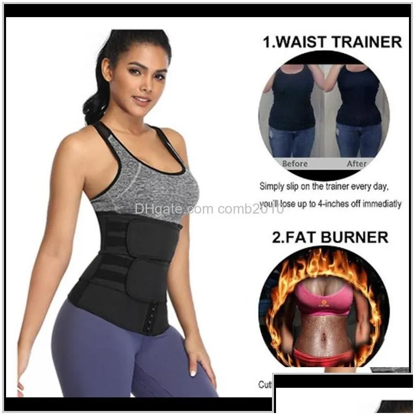 Waist Trainer Sauna Sweat Slimming Belt 3 Colors Modeling Strap For Women Body Shaper Workout Fitness Trimmer Cincher Corset Ee4Wm