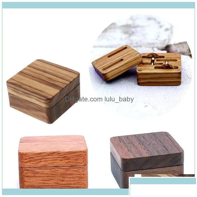 Packaging & Display Jewelryhigh Quality Men Suit Wooden Cufflink Gift Box Wood Jewelry Keepsake Storage Pouches Bags Drop Delivery 2021