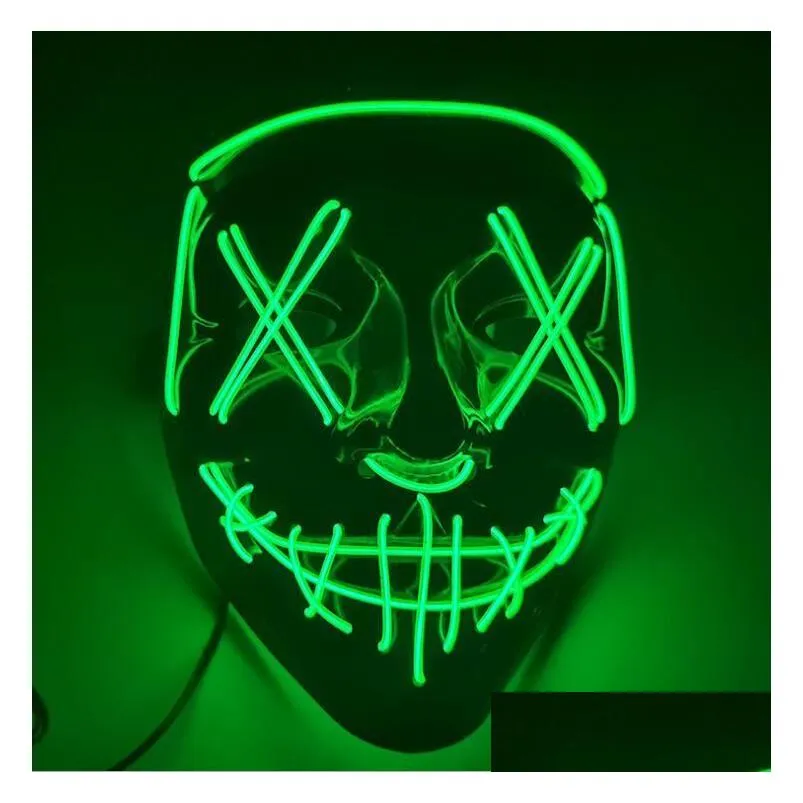 halloween toys funny mask led light up the purge election year festival cosplay costume supplies party masks