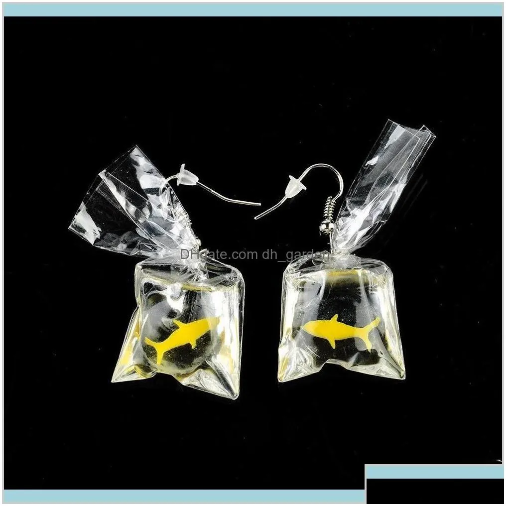 Unique Acrylic Goldfish Koi Fish Water Bag Drop Earring Fashion Earrings Christmas Gift Girl Women Jewelry Cxxzk Chandelier Vmq7X