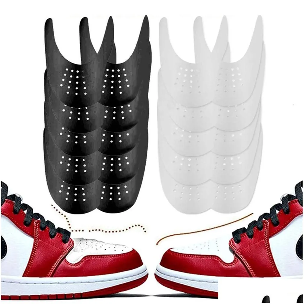 Shoe Parts Accessories 10 Pair Anti Crease Protector for Basketball Sneakers Fold s Toe Caps Protection Stretcher Drop Wholesale