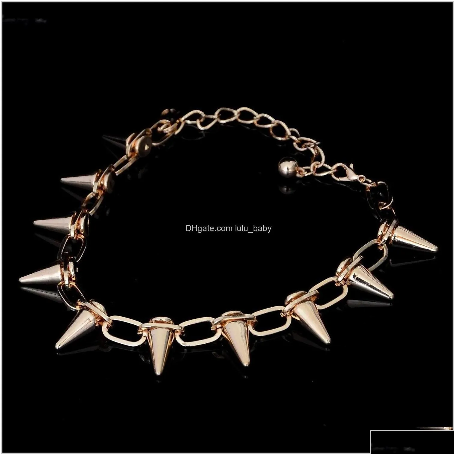 Personality Punk Wind Sense Pointed Rivet For Women Men Exaggeration Spike Metal Jewelry Sn135 66G07 Chokers 7Zdat