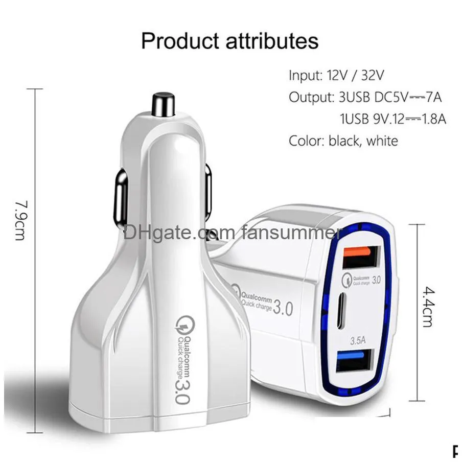 20w car chargers quick charge qc3.0 pd type c usb-c 3.5a 2.1a 25w fast wall charging adapter usb  for phone xiaomi  samsung